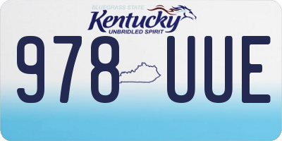 KY license plate 978UUE