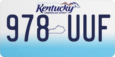 KY license plate 978UUF