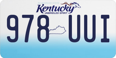KY license plate 978UUI