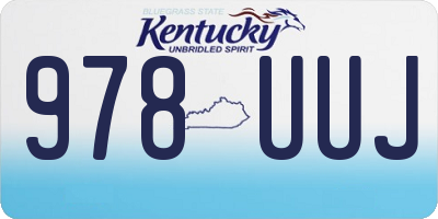 KY license plate 978UUJ