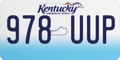 KY license plate 978UUP