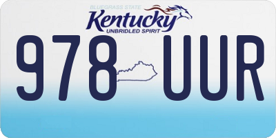KY license plate 978UUR