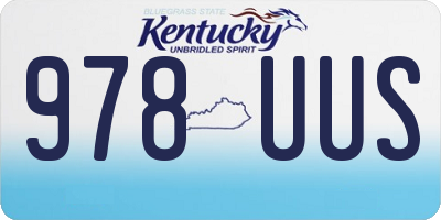 KY license plate 978UUS