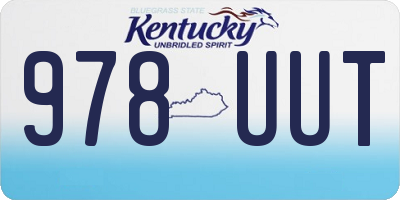 KY license plate 978UUT