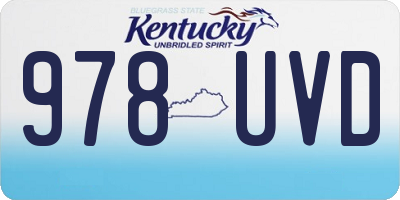 KY license plate 978UVD