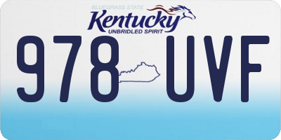 KY license plate 978UVF