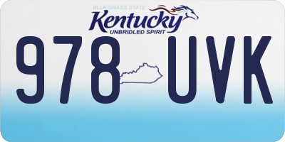 KY license plate 978UVK