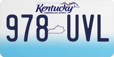 KY license plate 978UVL