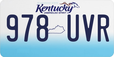 KY license plate 978UVR