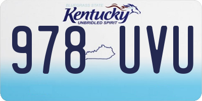 KY license plate 978UVU