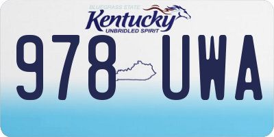 KY license plate 978UWA