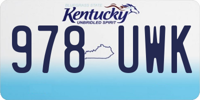 KY license plate 978UWK