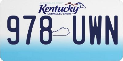 KY license plate 978UWN