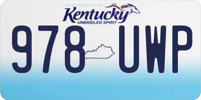 KY license plate 978UWP