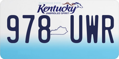 KY license plate 978UWR