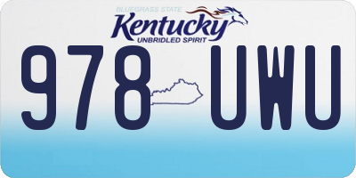KY license plate 978UWU