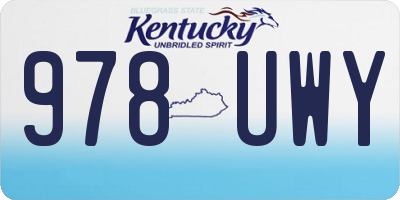 KY license plate 978UWY