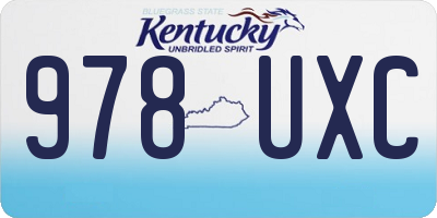 KY license plate 978UXC