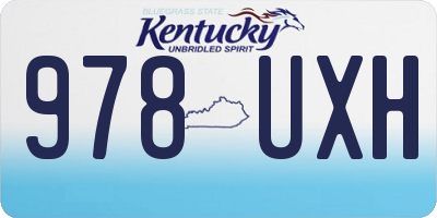 KY license plate 978UXH