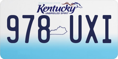 KY license plate 978UXI