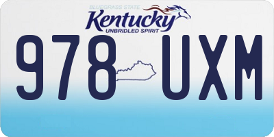 KY license plate 978UXM
