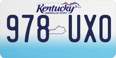 KY license plate 978UXO