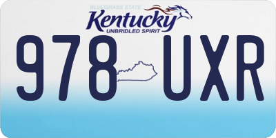 KY license plate 978UXR