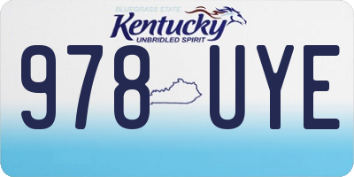 KY license plate 978UYE
