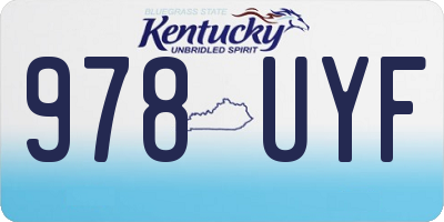 KY license plate 978UYF