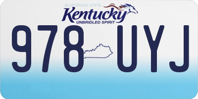 KY license plate 978UYJ