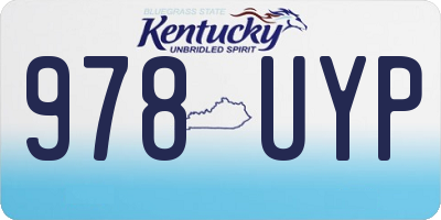 KY license plate 978UYP