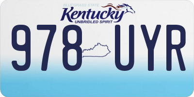 KY license plate 978UYR