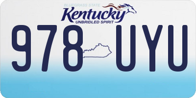 KY license plate 978UYU