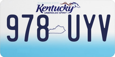 KY license plate 978UYV