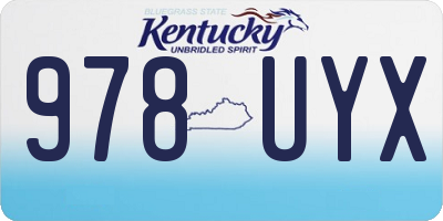 KY license plate 978UYX