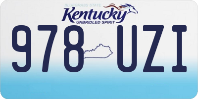KY license plate 978UZI