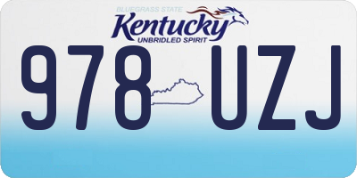 KY license plate 978UZJ