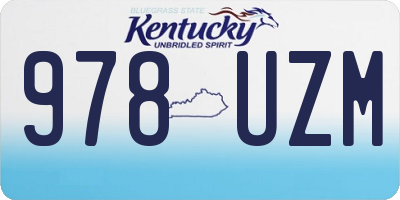 KY license plate 978UZM