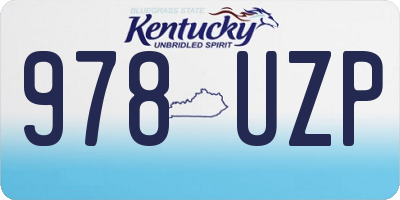 KY license plate 978UZP