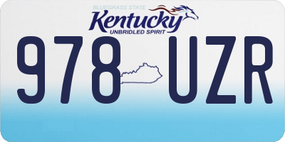 KY license plate 978UZR