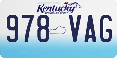 KY license plate 978VAG