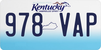 KY license plate 978VAP