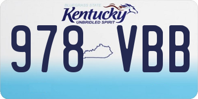 KY license plate 978VBB