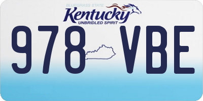 KY license plate 978VBE