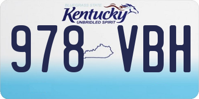 KY license plate 978VBH
