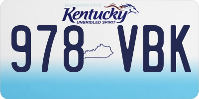 KY license plate 978VBK