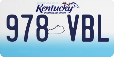 KY license plate 978VBL