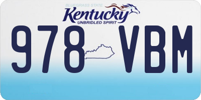 KY license plate 978VBM