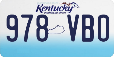 KY license plate 978VBO