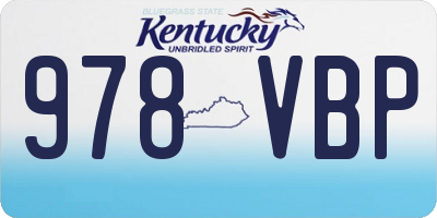 KY license plate 978VBP